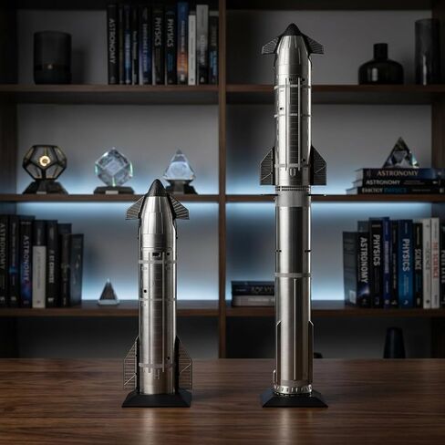 SpaceX Starship Rocket Model Set NASA Gift - Dragon Ship Heavy Falcon 9 Booster, 3D Printing, Desktop Decorations, Aerospace Collectibles, Gifts for Kids Adult Space Lovers, Black, White in Saudi Arabia
