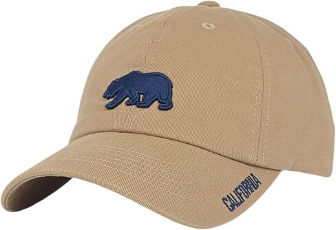 California Bear 3D Raised Embroidered Dad Hat with California Brim Detail in Saudi Arabia