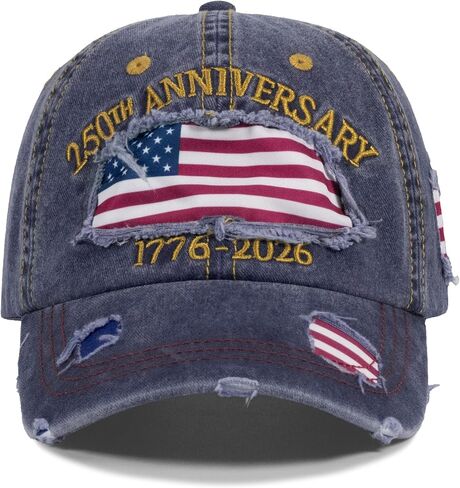 250 Anniversary USA Hat America United States 250th Year Cap, Vintage Patriotic Hat for Men Women in Saudi Arabia