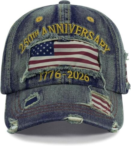 250 Anniversary USA Hat America United States 250th Year Cap, Vintage Patriotic Hat for Men Women in Saudi Arabia