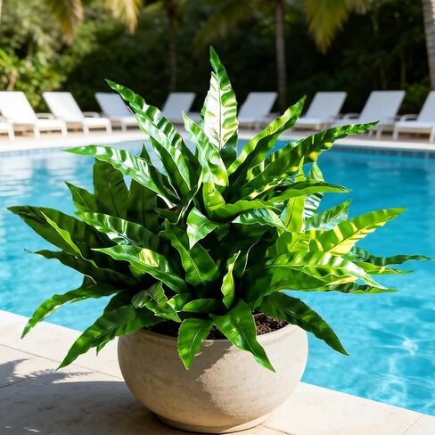 4Pcs Fake Ferns,Faux Outdoor Plants UV Resistant,3D Real Touch Fake Plants Total 60 Blades,Weatherproof Artificial Plants Outdoor Indoor for Garden Porch Home Office Living Room Decor in Saudi Arabia