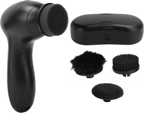 Asixxsix Electric Shoe Cleaner Brush, Multiple Replaceable Brush Heads Portable Leather Shoe Kit, Handheld Electric Cleaning with for Shoes Bags Sofa in Kuwait