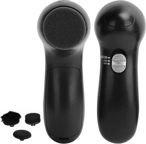 Asixxsix Electric Shoe Cleaner Brush, Multiple Replaceable Brush Heads Portable Leather Shoe Kit, Handheld Electric Cleaning with for Shoes Bags Sofa in Kuwait