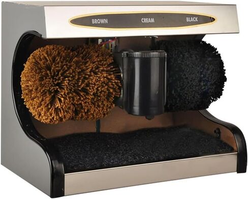 Automatic Electric Shoe Polisher, Commercial Shoe-Shining Machine, Stainless Steel Commercial Automatic Induction Shoe Polishing Machine, for Home Public Hotel Lobby,Silver in Saudi Arabia