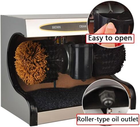 Automatic Electric Shoe Polisher, Commercial Shoe-Shining Machine, Stainless Steel Commercial Automatic Induction Shoe Polishing Machine, for Home Public Hotel Lobby,Silver in Saudi Arabia