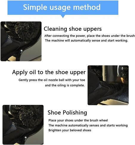 Automatic Electric Shoe Polisher, Commercial Shoe-Shining Machine, Stainless Steel Commercial Automatic Induction Shoe Polishing Machine, for Home Public Hotel Lobby,Silver in Saudi Arabia