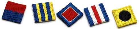 Embroidered Code Flags, Iron On or Sewn 5/8 inch sq-NO Shipping Charges on Orders Over $5.00 in Kuwait