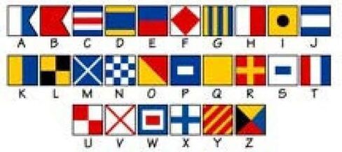 Embroidered Code Flags, Iron On or Sewn 5/8 inch sq-NO Shipping Charges on Orders Over $5.00 in Kuwait
