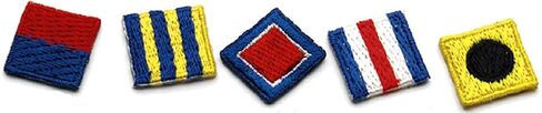 Embroidered Code Flags, Iron On or Sewn 5/8 inch sq-NO Shipping Charges on Orders Over $5.00 in Kuwait