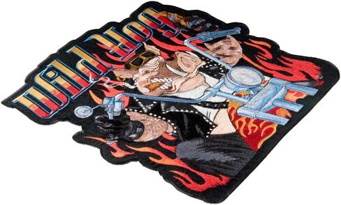 Wild Hog Biker & Flames Patch, Large Size in Saudi Arabia