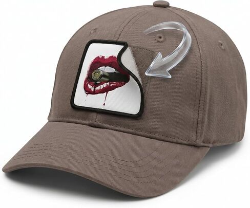Adjustable Baseball Hat with Interchangeable Removable Patch – Unisex Trucker Cap for Men & Women in Kuwait