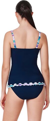 الملف الشخصي من Gottex Canva Tricolore Tankini Top - حمالة صدر مدمجة بسلك داخلي، أشرطة قابلة للتعديل، الجزء السفلي يُباع بشكل منفصل in Kuwait