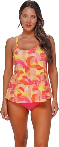 SUNSETS ESCAPE Jenna Tankini Women's Swimsuit Top in Crepe Textured Fabric in Saudi Arabia