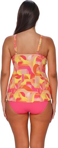 SUNSETS ESCAPE Jenna Tankini Women's Swimsuit Top in Crepe Textured Fabric in Saudi Arabia
