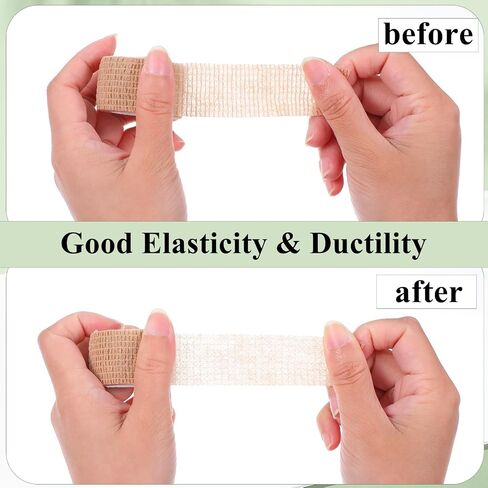 4 Rolls Broken Big Toe Little Toenail Protectors Women Men, 1 inch Self Adhesive Toe Covers Guards Bandages for Thumb Finger Cushions Feet Sleeve Pain Relief, Wrist Ankle Vet Wrap(Skin Color) in Kuwait