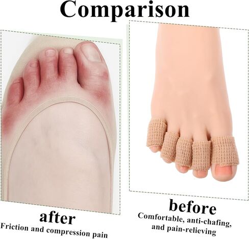 4 Rolls Broken Big Toe Little Toenail Protectors Women Men, 1 inch Self Adhesive Toe Covers Guards Bandages for Thumb Finger Cushions Feet Sleeve Pain Relief, Wrist Ankle Vet Wrap(Skin Color) in Kuwait