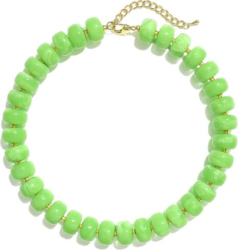 Badu Colorful Chunky Beaded Necklace for Women,Acrylic Bead Choker Statement Necklace Cute Trendy Necklaces Jewelry Gifts in Saudi Arabia