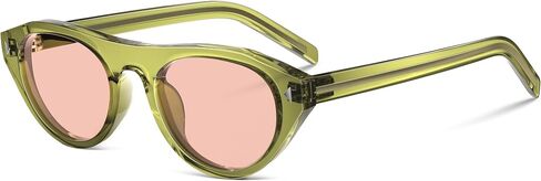 Retro Oval Sunglasses for Women Men Small Narrow 90s Vintage Round Shades UV400 Lightweight Designer Cateye Glasses in Saudi Arabia