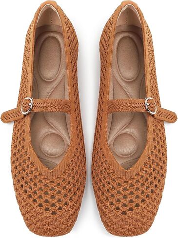 Woven Mary Jane Flats for Women, Square Toe Casual Ballet Flat Shoes with Ankle Strap Washable Comfortable Formal Mary Jane Flat Shoes in Kuwait