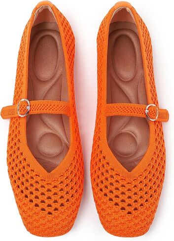 Woven Mary Jane Flats for Women, Square Toe Casual Ballet Flat Shoes with Ankle Strap Washable Comfortable Formal Mary Jane Flat Shoes in Kuwait