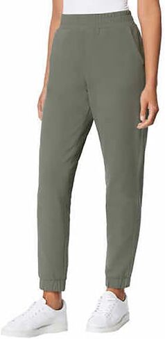 32 Degrees Women's Elastic Waistband Jogger Pant (Olive, Medium) in Saudi Arabia