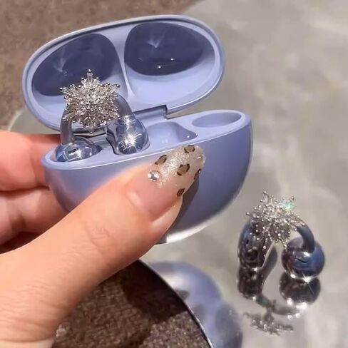 Rhinestone for Clip on Earbuds Open Ear Accessories, Elegant Zirconia Decorative Earphone Accessories, Removable Exquisite DIY Decoration in Saudi Arabia