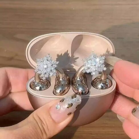 Rhinestone for Clip on Earbuds Open Ear Accessories, Elegant Zirconia Decorative Earphone Accessories, Removable Exquisite DIY Decoration in Saudi Arabia