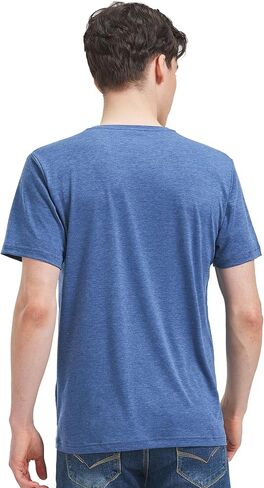 Liloak 4 Pack Mens Henley T-Shirts,Multipack Henley Short Sleeve Shirts,3 Button Tee Shirts Multi Color,Classic Casual T Pack in Kuwait