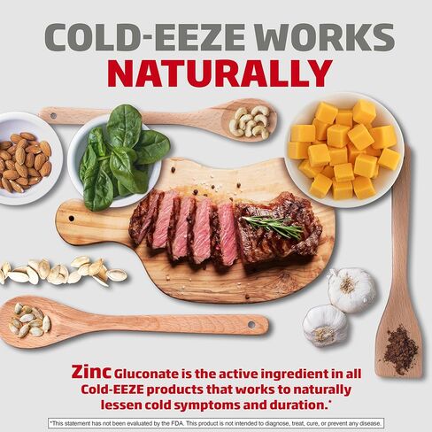 Cold-Eeze Sugar-Free, Natural Wild Cherry Zinc Lozenges, Shortens Duration of the Common Cold, Sore Throat, Cough, Congestion & Post Nasal Drip, 25 Ct, Pack of 2 in Saudi Arabia