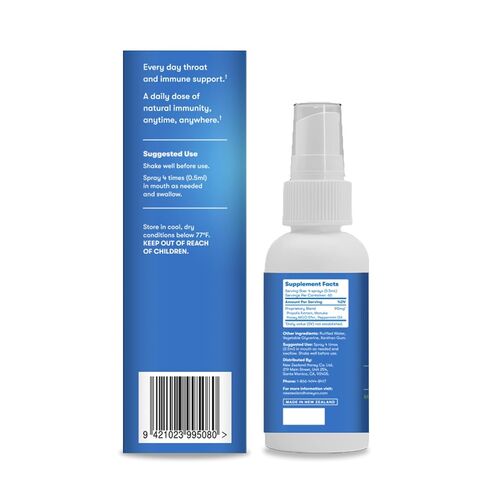 New Zealand Honey Co. Manuka Honey Throat Spray with Bee Propolis - MGO 514+ Immune Support - Natural Sore Throat & Dry Mouth Relief, Peppermint Flavor, Alcohol-Free - 1 fl oz (30ml) in Kuwait