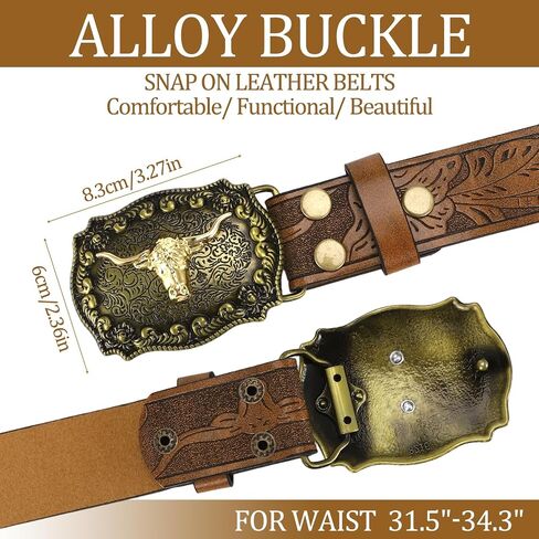 Straw Cowboy Hat with Western Leather Belt Set, 3.75 Inches Wide Brim Cattleman Cowgirl Hat in Kuwait