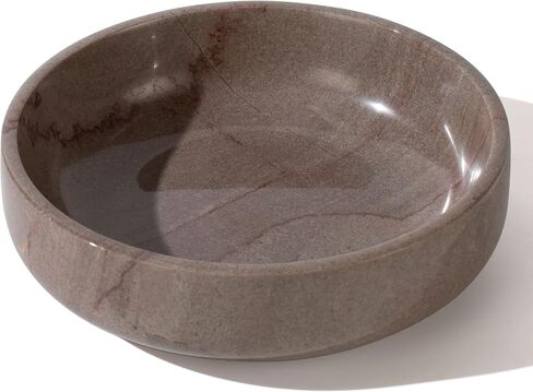 Natural Marble Decorative Bowl 17cm 4.5cm Height, Multifunctional Serving Bowl for Jewelry, Keys, Candy, Snacks, Fruits Modern Home Decor for Entryway, Coffee Table, Bedroom in Saudi Arabia