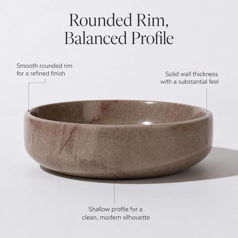 Natural Marble Decorative Bowl 17cm 4.5cm Height, Multifunctional Serving Bowl for Jewelry, Keys, Candy, Snacks, Fruits Modern Home Decor for Entryway, Coffee Table, Bedroom in Saudi Arabia