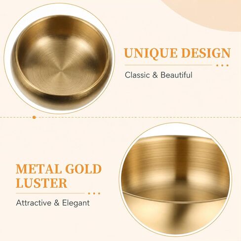 Vin Beauty Gold Metal Catch All Tray 4 Inch, Small Stainless Steel Bowl for Keys & Jewelry, Versatile Home Decor Organizer for Entryway Table, Desk, Bathroom Vanity, Office in Kuwait