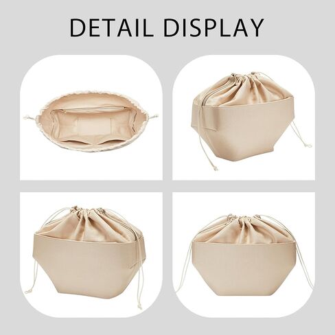 Premium Canvas Bag Organizer Insert for Cyme Large Bags, Sturdy & Lightweight Handbag Organizer with Unique Drawstring Closure, Purse Insert with 8 Compartments Including Zipper Pocket/L in Saudi Arabia