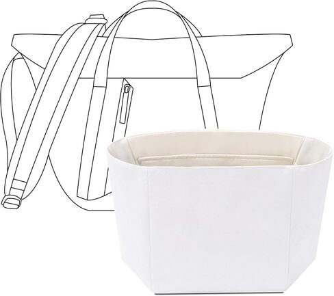 Tote Bag Organizer Insert for Arcteryx Granville 8L Handbag,Custom Fit Inside Premium Lightweight Water Resistant Purse Insert with Zipper(Craie) in Kuwait