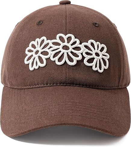 قبعات بيسبول لطيفة للنساء، قبعات زهور مطرزة قابلة للتعديل للسيدات، هدايا عيد ميلاد الأم، قبعة نسائية in Kuwait