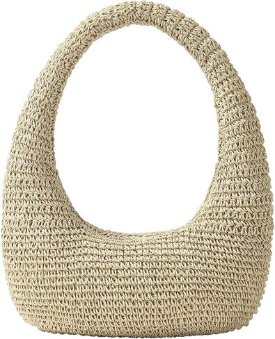 Straw Beach Bag for Women, Summer Tote Bag for Vacation, Hobo Shoulder Bag for Beach Wedding Travel in Saudi Arabia