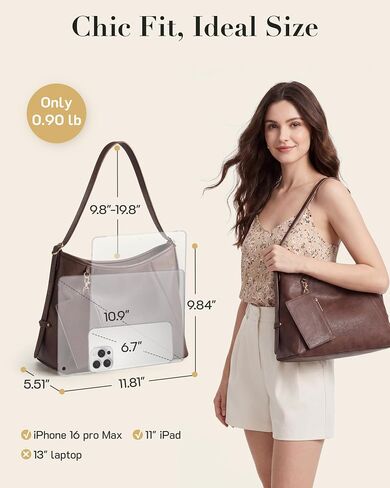 Missnine Hobo Bag for Women PU Leather Purses, Multi-pocket Crossbody Handbags with Zipper,Shoulder Bags Tote Purse in Kuwait