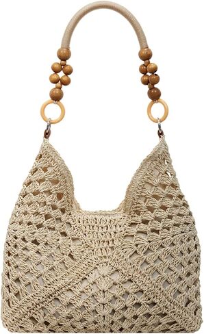 Summer Straw Purses Handbags for Women Hobo Straw Tote Bag Crochet Beach Shoulder Bags for Vacation in Saudi Arabia