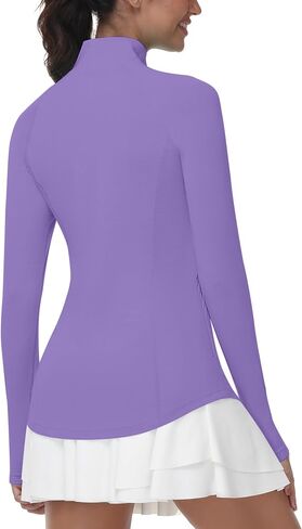 Runhit Women's UPF 50+ Sun Protection Long Sleeve Shirts 1/4 Zip Golf Athletic Quick Dry Workout Hiking Quarter Zip Pullover in Kuwait