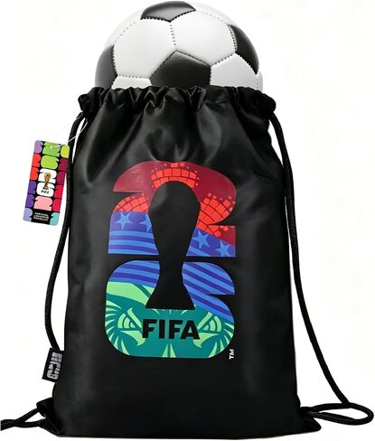 FIFA World Cup 2026 Merchandise Drawstring Backpack Bag, Nylon Drawstring Bag Large Capacity for Sports, Gym Backpack for Men Women, Travel & Daily Use, Colored in Saudi Arabia