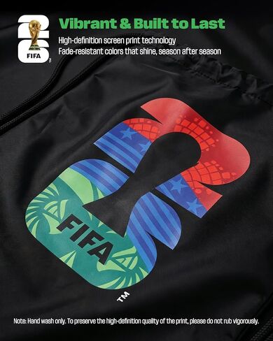 FIFA World Cup 2026 Merchandise Drawstring Backpack Bag, Nylon Drawstring Bag Large Capacity for Sports, Gym Backpack for Men Women, Travel & Daily Use, Colored in Saudi Arabia