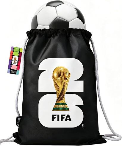 FIFA World Cup 2026 Merchandise Drawstring Backpack Bag, Nylon Drawstring Bag Large Capacity for Sports, Gym Backpack for Men Women, Travel & Daily Use, Colored in Saudi Arabia