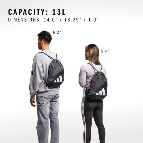 حقيبة adidas Ready Sackpack – حقيبة ظهر برباط للجيم، 13 لتر in Kuwait