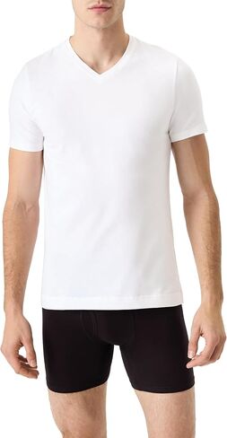 Pact Men's Organic Cotton Stretch-Fit V-Neck Undershirt White in Kuwait