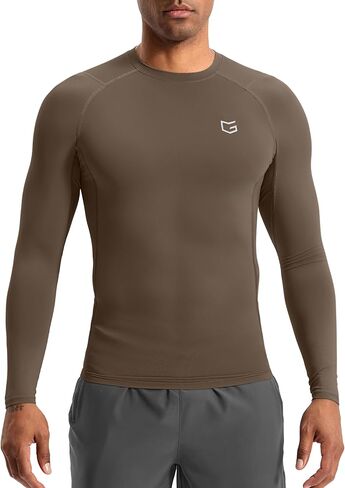 G Gradual Mens Compression Shirt Long Sleeve Moisture Wicking Running Gym Shirts for Men Athletic Workout Base Layer T-Shirt in Kuwait