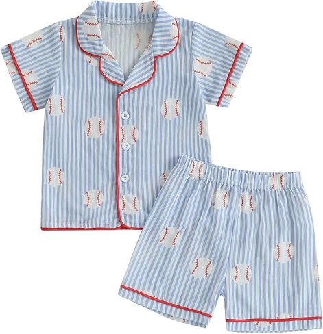 fyclemt Toddler Baby Girl Boy Summer Silk Pajamas Set Short Sleeve Lapel Button Shirt Pj Shorts Kids Satin Pajamas Sleepwear in Kuwait