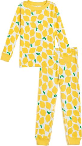 Hanna Andersson, Girls, HannaJams™ Print Long John Pajamas Set (Toddler/Little Kid/Big Kid), Lemon Stand, 2 Years (Toddler) in Saudi Arabia