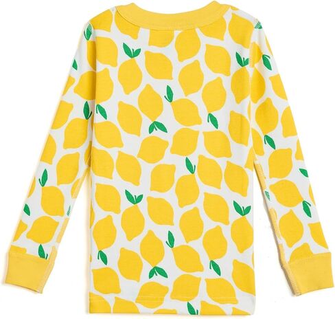 Hanna Andersson, Girls, HannaJams™ Print Long John Pajamas Set (Toddler/Little Kid/Big Kid), Lemon Stand, 2 Years (Toddler) in Saudi Arabia